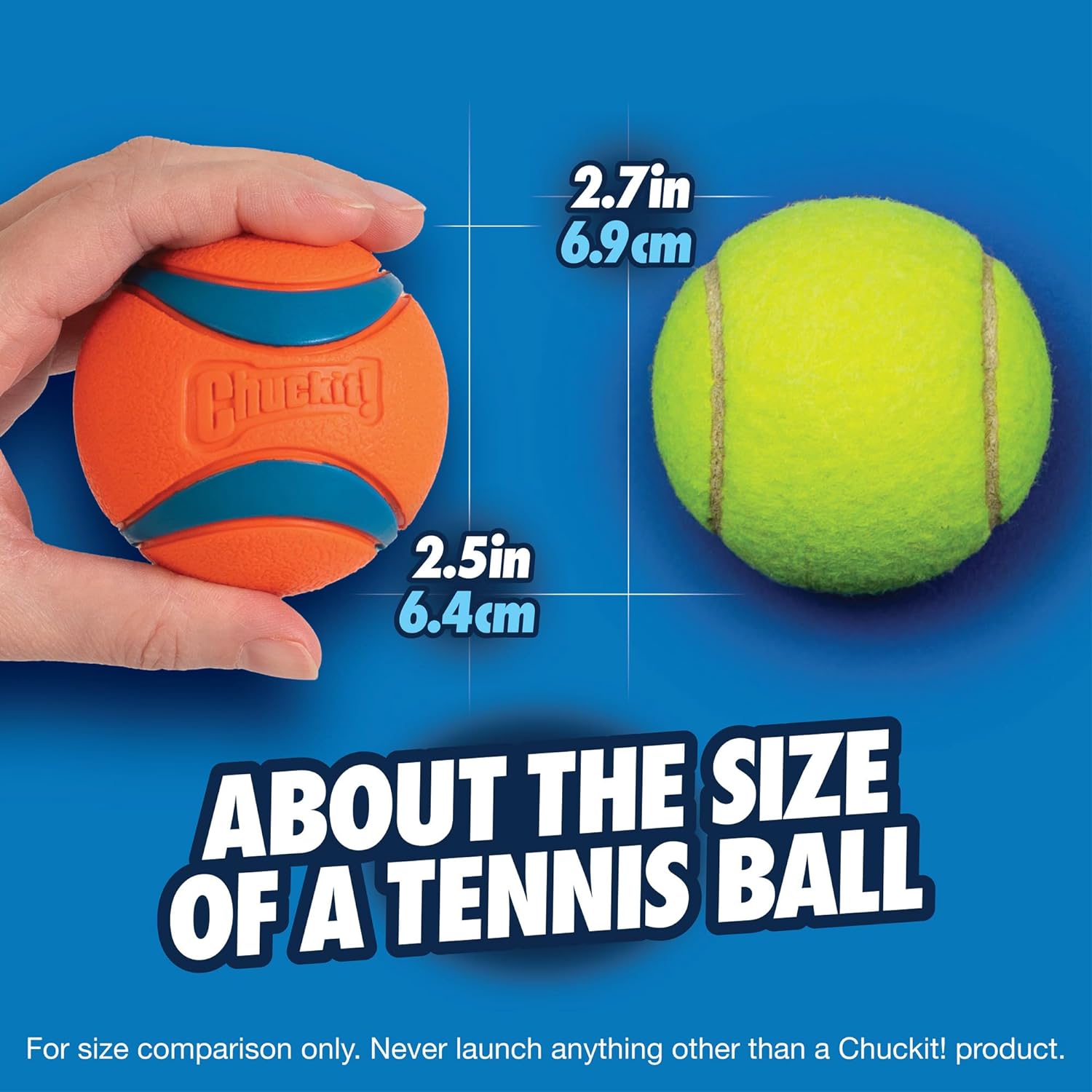 Chuckit! Ultra Ball Dog Toy, Medium (2.5 Inch Diameter) Pack of 2, for breeds 20-60 lbs-3