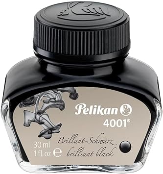 Pelikan Brilliant Black Bottled Ink for Fountain Pens, 30ml (4001)-3