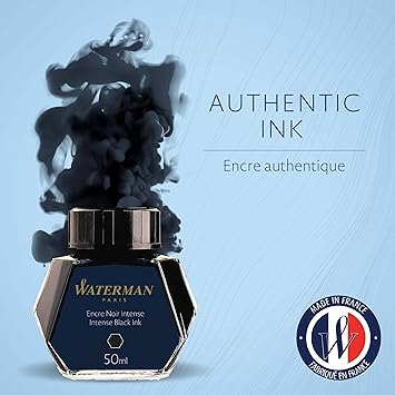 Waterman Fountain Pen Ink Intense Black 50ml Bottle-3