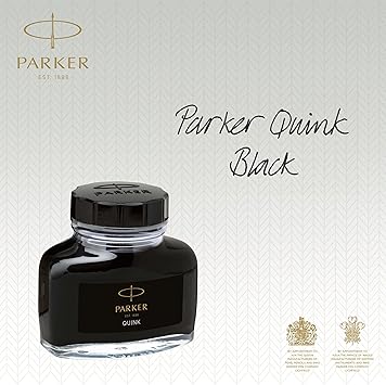 Parker Fountain Pen Ink Bottle, Black QUINK Ink, 57 ml Fountain Pen Refill-6