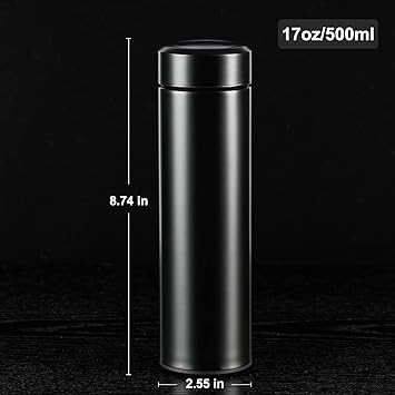 PARACITY Insulated Water Bottle, 17 oz Stainless Steel Water Bottles, Double Wall Vacuum Hot Drinks Thermo, Metal Water Bottle Keeps Hot for 12 Hrs, Cold for 24 Hrs, for Coffee, Tea-4